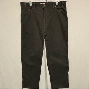 Vtg. 90s Levis jeans 540 copper tab relaxed fit 44x32 dark olive green color mad